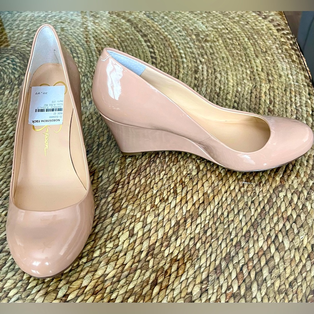 Jessica Simpson Patent Leather Wedges